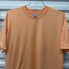 Vintage Stedman Super 50 Blank Peach Orange T-shirt Men’s XL USA Made 80s Surf picture