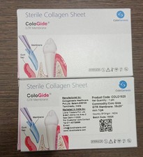 10 Pcs X NEW COLO GIDE STERILE COLLAGEN SHEET GTR MEMBRANE 15 x 20mm 10.2027 FS picture