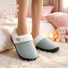 Cozy Non-Slip Indoor Slippers Women's Plush Fleece-Lined Warm Cotton House Shoes picture
