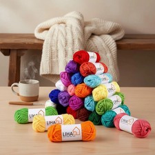 Mira Handcrafts Soft 100 Acrylic Yarn Skeins 40 Assorted Colors Total of 875... picture