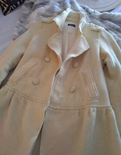 Vintage SONIA Sonia Rykiel stylized peacoat coat jacket 4 cream off-white ivory picture