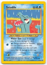 Totodile 85/105 Neo Destiny Unlimited Common Pokemon Card Miki Tanaka LP picture