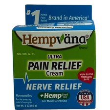 Hempvana Ultra Pain Relief Nerve Relief Cream Hemp Seed Oil 1 Pack Exp 09/2027 picture