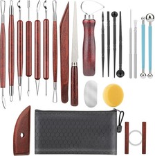 23PCS Clay Sculpting Tools Set Pottery Ceramic Polymer Modeling Kit Supplies picture