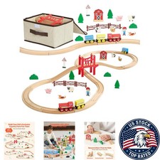 Complete 39PCS Train Set with Storage for Easy Cleanup - Ideal for Kids picture