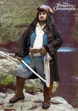Deluxe Jack Sparrow Pirate Plus Size Mens Costume picture
