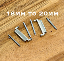 18mm to 20mm Watch Strap Connector Adapter – Stainless Steel, Brushed Silver picture