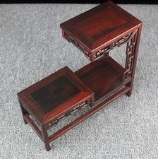 Rosewood Rack Art Craft Stand Bonsai Teapot Stone Vase Flower Pot Base picture