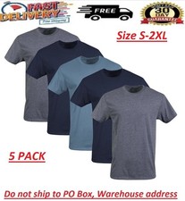Gildan Adult Men's Short Sleeve Crew-Neck  Assorted Color T-Shirt 5-Pack  S-2XL picture
