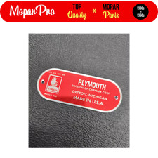 1940 1951 1952 1953 1954 PLYMOUTH FIREWALL TAG NEW FITS PLYMOUTH  picture