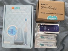 TAO Clean UMMA Diamond Sonic Toothbrush UV Base Germ Shield Bundle Glacier Blue picture