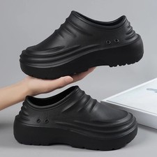 Share Men's Chef Work Shoes Non Slip Oil Resistant Kitchen Clogs Waterproof Brea picture