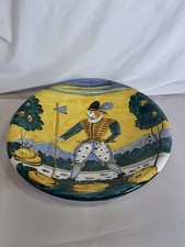 Vintage VIETRI Italy Hand Painted Renaissance Soldier Charger Platter 14in picture