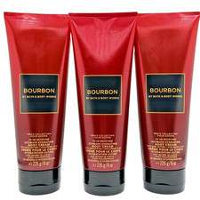 NEW Bath & Body Works Lot of 3 Tubes Bourbon Men's Hydrating Body Cream 8 oz picture