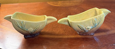Vintage Roseville Wincraft Chartreuse Creamer and Sugar Bowl Set ca.1948 picture