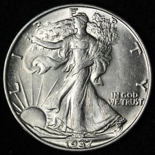 1937-S Walking Liberty Silver Half Dollar BU *UNCIRCULATED* MS E372 ZWNNM picture