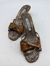 Manolo Blahnik Brown Size 8.5 Mule Heels picture