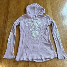 Vintage Y2K pastel grunge emo graphic design fitted long sleeve with hood picture