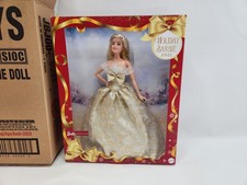 Barbie JBJ00 Holiday Barbie Doll 2025 Blonde Mattel Gold Gown Brand New picture