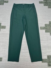 Athleta Stellar Trouser Pants Womens 8 Green Nylon Stretch Tapered Leg Travel picture