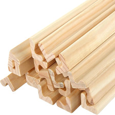 20 Pack Wooden Scrabble Tile Holders, Letter Replacement Racks Word Tray for Cra picture