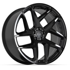 Set(4) DEFIANT Rims DF05 22x10 Gloss Black Rims 5x108 37ET picture