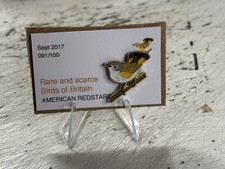 RSPB Interest AMERICAN REDSTART SGW enamel BIRD pin badge last few remaining  picture