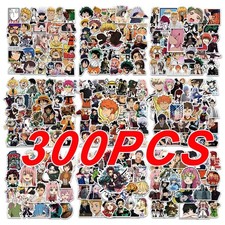 300Pcs Mixed Anime Style Sticker Pack PVC Waterproof DIY Laptop Car Skateboard picture