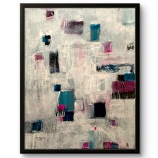 Mary Myers Original Abstract Geometric Painting 16x20 Acrylic Canvas Art picture