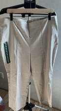 NWT-Rafaella Gray-Heather Pintuck Crop Pants Size 18W picture