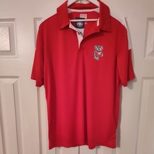 NWT Mens Wisconsin Badgers Polo Size Large Box Seat Brand New With Tags NCAA picture