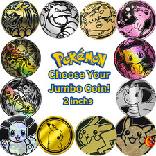 Pokémon TCG Coins Jumbo Size - 2 inch - Choose Your Coin Pikachu Charizard etc. picture
