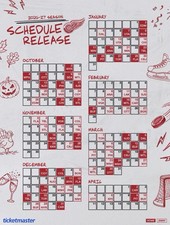 Detroit Red Wings 2026-27 Hockey Schedule Magnet 6.7x8.7 NHL Laminated picture