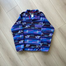 Patagonia Women's Lightweight Synchilla Snap-T Fleece Pullover Size S Geometric picture