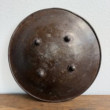 Antique 19th C. Islamic Persian Engraved Qajar Steel Sipar Shield 47cm picture