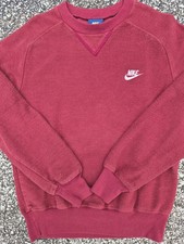Vintage 1980s Nike Blue Tag Crewneck Sweatshirt Maroon Men's S picture