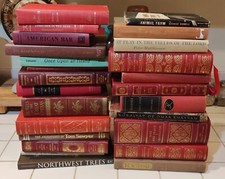 Lot of 12 Vintage Old Hardcover Books for Decor - Random Mixed Colors  picture