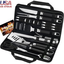 29pcs Professional BBQ Grill Tool Set Stainless Steel Accessories W/ Carry Case picture