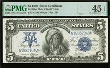Fr. 280m $5 1899 Mule Silver Certificate PMG Choice Extremely Fine 45 EPQ picture