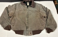 VTG Carhartt J14 CHT Santa Fe Jacket Faded Distressed Style Light Brown XXL picture