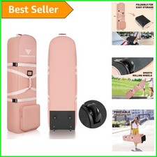 Elegant Pink Golf Travel Bag for Airlines - Spacious & Durable Protection picture