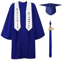 GraduatePro Kindergarten Graduation Cap and Gown Stole Package 2026 Tassel Se... picture