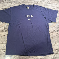 NIKE Men's T-Shirt Short Sleeve Tee - NAVY BLUE - XL picture