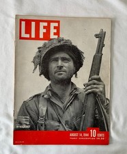 Life Magazine Issue  August 14, 1944 Normandy Invasion World War II 2 D-Day picture