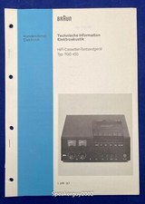Original Braun TGC450 Cassette Deck Technical Info Manual / German picture