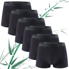 6pcs Men’s Bamboo Fiber Boxer Shorts – Soft Breathable Underwear Knickers picture