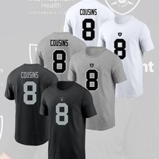 HOT  Kirk Cousins #8 Las Vegas Team Raiders 2026 Player Name & Number Fan Look picture