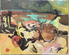 Still Life Cubism Abstract Oil Painting 16”x20” Canvas Original Signed picture