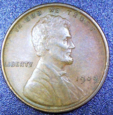 1909 V.D.B. Lincoln Cent  XF/AU Wheat Penny Better Date NICE COIN RC16 picture