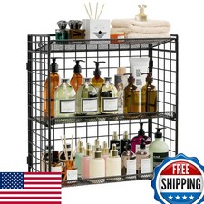 DTUQYX 3-Tier Foldable Metal Spice Rack Organizer for Countertop Kitchen picture